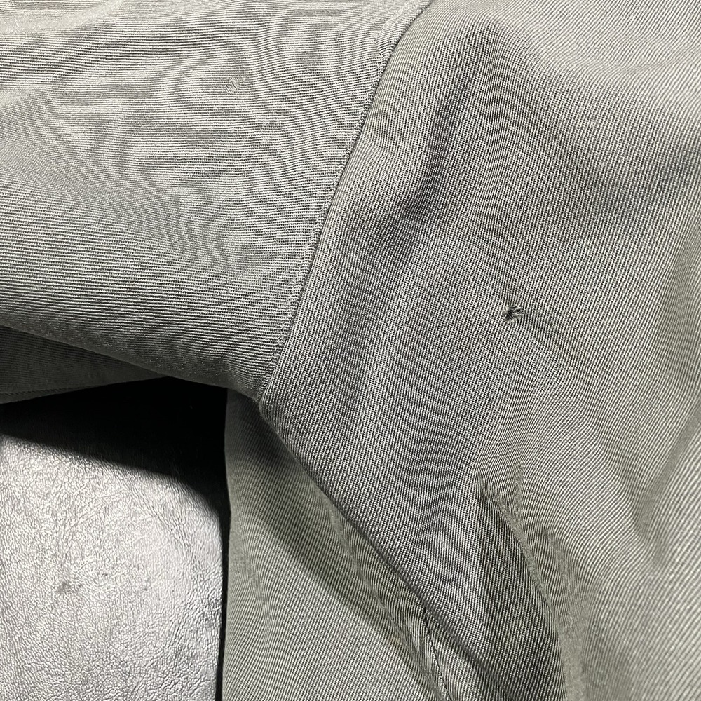 Burberrys London Womens 10 Long Rain Coat Gray Hidden Button Made In England - Picture 10 of 16